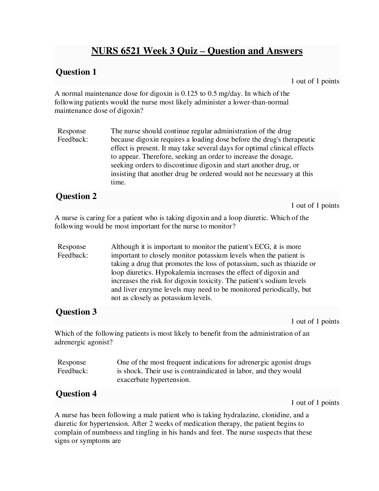 Preview image for NURS 6521 Week 3 Quiz – Question and Answers